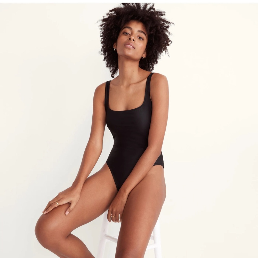 NWT Madewell Second Wave Square-Neck Tank One-Piece Swimsuit size XS